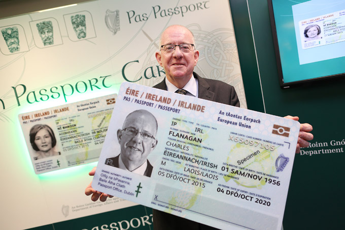 Minister Flanagan at the launch of the Passport Card in October 2015